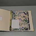 RIFLE PAPER CO. Peacock Classic Binder - 1" Three-Ring Binder with Soft Touch Illustrated Deep Blue Cover, Holds 175 Pages, 3 Tabbed Dividers and 6 Adhesive Labels, Reinforced Metal Corners