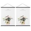 Miaowater 2 Pack Poster Frame,28x28 28x32 28x36 28x40 Magnetic Light Wood Wooden Frames Hanger for Photo Picture Art Canvas Print Artwork Wall Hanging Teak Wood 28''