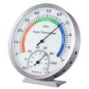 Hygro-Thermometer Stainless Steel 5 Inch Colorful Dial Indoor Outdoor Hygrometer Thermometer Analog Hygrometer Thermometer Humidity Temperature Indicator for Home, Office, Garden, Patio, Warehouse