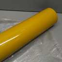 46" Pour in Place Steel Bollard Post, 5-1/2" OD Safety Bollard Yellow Powder Coat, Metal Bollard Parking, Driveway Barrier