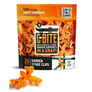 Plant Support Clips for Trellis, Garden Stakes, Wire Fence, Climbing Plants, Indoor Gardening, Hydroponics Systems, and Vines | Durable Gardening Clips (Tangerine Orange - 26 Pack)