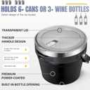 COKTIK 7L Vacuum Insulated Ice Bucket with Lid and Scoop& TongsLarge capacity Stainless Steel Beverage Bucket for Cocktail, Champagne, Wine, BeerLarge PartiesCarbon Black Suit