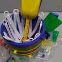 12 Pack 5'' Inch Sand Beach Buckets Pail with Beach Shovels,Sand Bucket Water Bucket for Beach Fun Great Summer Party Accessory