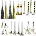 4E's Novelty NYE Noisemakers 50 Pack Bulk New Years Eve Party Supplies 2024 Party Favors for Adults & Kids Party Blowouts Whistles NYE Decorations