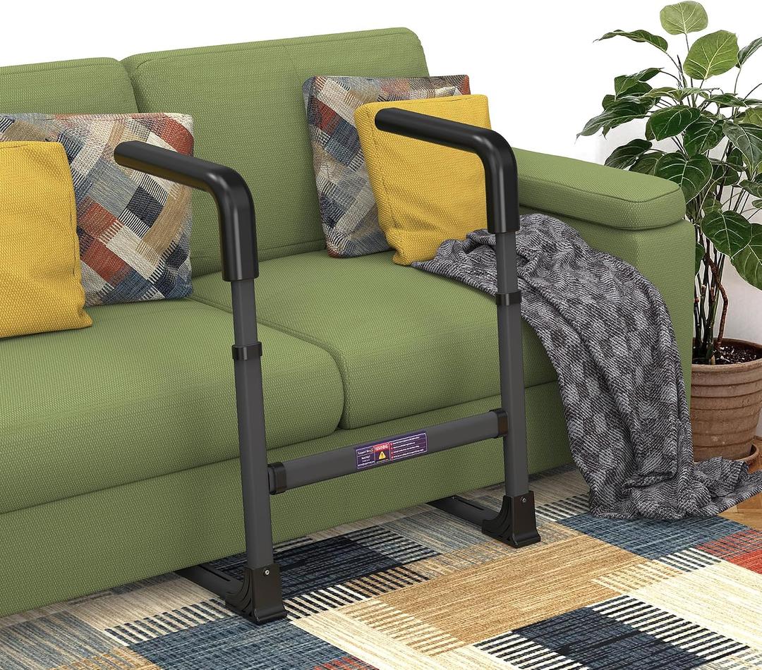 Couch Stand Assist for Elderly, Adjustable Chair Assist for Elderly Sit to Stand, Heavy-Duty Senior Lifting Devices & Standing Aids for Seniors, 400lbs Capacity, Black Carbon Steel