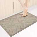anllugs Machine Washable Kitchen Rugs 24" x 36", Non-Slip Kitchen Runner Rugs Mats for Floor, Absorbent Comfort Standing Mats for Kitchen, Sink, Laundry and Hallway, Taupe