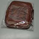 Bible Cover Case with Built-in Book Stand, Large Storage Leather Bible Bags for Women Men, Zipper Church PU Book Cover Study Bag, Christian Gifts for Mother/Husband/Daughter (11.8"x9")