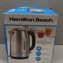Hamilton Beach Electric Tea Kettle, Water Boiler & Heater, 1.7 Liter, Cordless Serving, 1500 Watts for Fast Boiling, Auto-Shutoff and Boil-Dry Protection, Stainless Steel with LED Light Ring (41037)