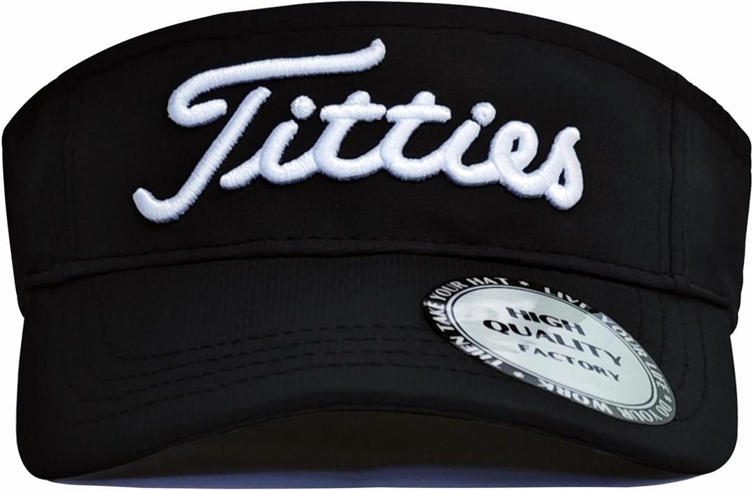 Bamveio Funny Golf Visors Hats for Men Women,Golf Gifts for Adults Humor (Black)