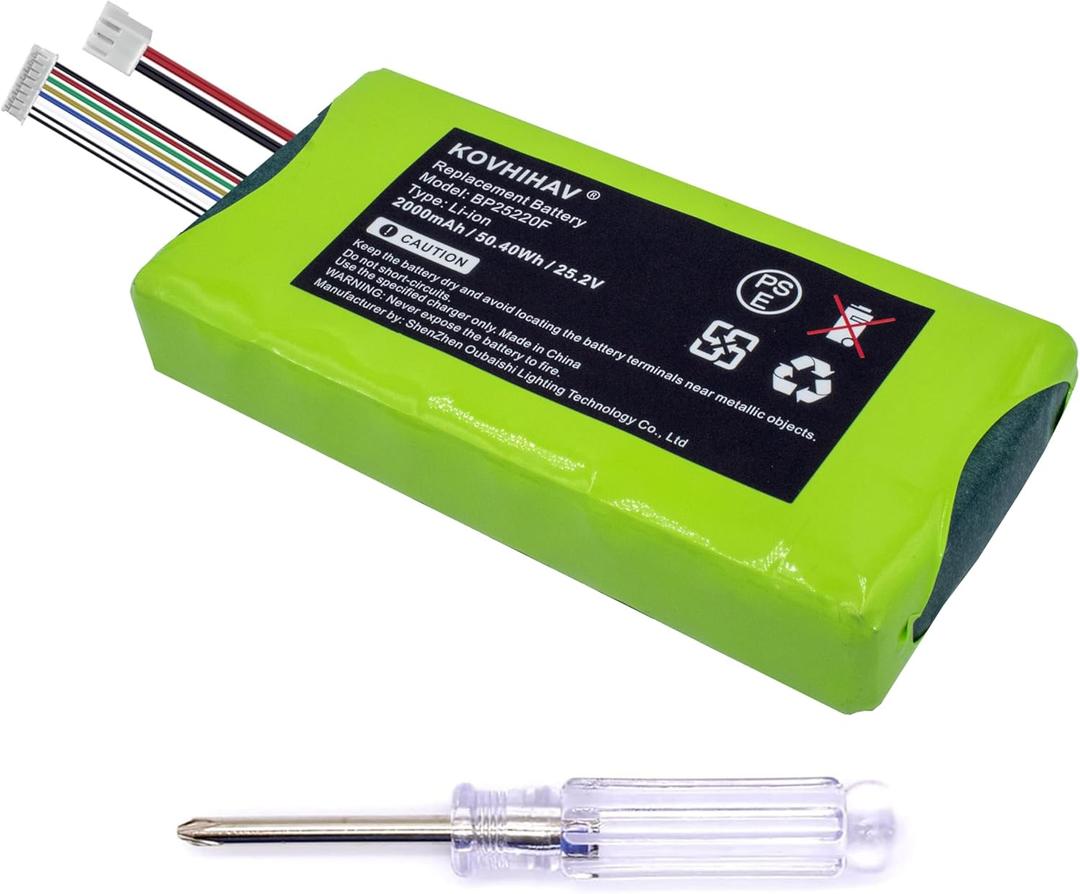 Upgrade BP25220F Vacuum Battery for NEC180 NEC185 25.2V 2000mAh