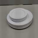 60 White Plastic Plates Disposable, Heavy Duty Plastic Plates for Party - 30 Dinner Plates 10.25" + 30 Salad Dessert Appetizer Plates 7.5", Premium Hard Party Plate Elegant Wedding Holidays Parties