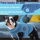 Warm Dog Coat Reversible Dogs Jaket for Small Medium Large Dog Puppy Winter Size XS (XS-Chest(14.96"), Navy)