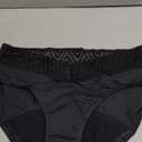 THINX Period Underwear, Comfort-Stretch Hip Huggers, Holds Up to Regular 12 Tampons*, Period Panties, Menstrual Underwear for Women, Leakproof & Reusable, Black with Lace, M