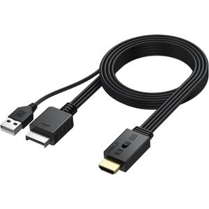 AUTOUTLET PS2/PS1/SNES to HDMI Converter Support 16:9/4:3 Conversion, AV Input and 1080P Conversion (60Hz) for PS1/PS2 Console, HDTV