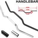 AnXin 7/8" 22MM Drag Handlebars Tracker Handle Bars Universal For Sportster XL 883 1200 Bobber Custom Chopper Softail Dyna Euro Style Chrome