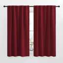 NICETOWN RV Curtains for Camper Windows - (Burgundy Red Color) 42x50 Inch, 2 Panels Set, Thermal Insulated Room Darkening Blackout Drapes/Draperies with Rod Pocket & Back Tab for Half Window