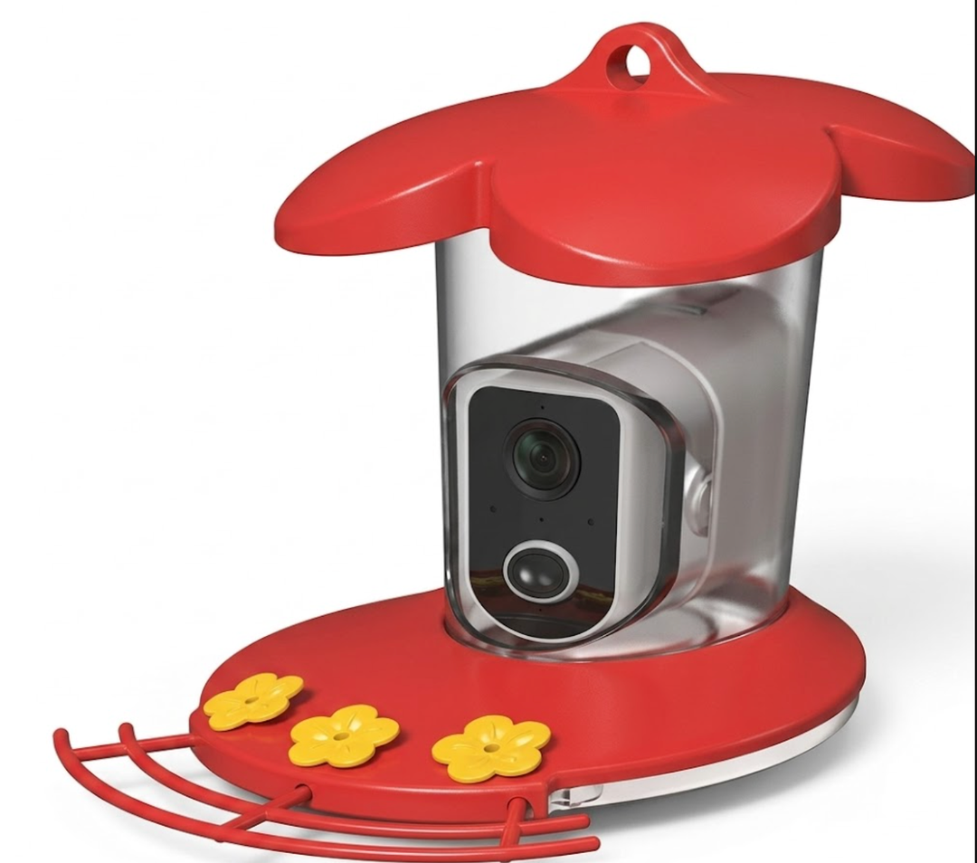 Hummingbird Feeder with 4K Camera, Smart Hummingbird Feeder Camera Solar Powered with AI Identify-A1