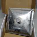 BESy 8 Inch Rain Shower Head, 8" Square Rainfall & High Pressure Stainless Steel Bath Shower Head, 1/16" Ultra Thin, Waterfall Full Body Coverage with Silicone Nozzle, Non Fingerprint Brushed Finish