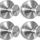 2026 Upgraded Drill-Free Suction Cup Hooks, Stainless Steel Suction Cup Hooks for Shower, Bathroom, Glass, Window,Hanging Towels - 4 Pack
