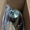 Oneach 27" Modern Table Lamps Set of 2 for Living Room Bedroom with USB A+ C Charging Port,Brushed Steel Bedside Lamps for Night Stands,Fabric Drum Shade Nightstand Lamp Light for End Tables Home