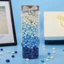 400PCS Premade Origami Lucky Paper Stars For Chirstmas New Year Eve Graduation Party Favor Anniversary Wedding Valentines Day Gift Origami Wishing Stars For Classmate (Blue Series)