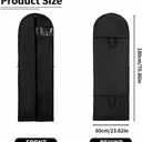 Garment Bags Covers,Hanging Clothes Bag, Suit Cover Bags with Clear Window for Hanging Closet Clothes Storage and Travel (Black, 60x180 cm)