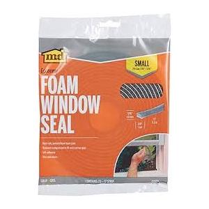 M-D Building Products 02055 3/16 in. x 3/8 in. x 17 ft. Gray Economy Foam Window Seal for Small Gaps