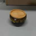 RimCereal 24 Pcs Ceramic Succulent Pots 2.5 Inch Small Plant Pots Indoor with Drainage and Bamboo Saucers Colorful Succulent Flower Planters for Garden Plants Home Decor(Round,1.2 Inch H)