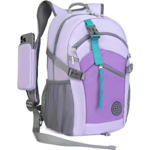 Small Hiking Backpack, 20L Lightweight Travel Backpack with Phone Pocket, Hiking Daypack for Women Men,Purple