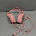 EKSA E1000 V2 Gaming Headset, PC Headset with USB C Plug, Wired Headphones with Noise Canceling Microphone, 7.1 Surround Sound, RGB Light, include USB Adapter for Computer,Mac, PS4/PS5 Console, Laptop (Pink)