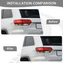 for Grand Cherokee Rear Tail Light Cover Trim Bezel for Jeep Grand Cherokee 2014-2020 Black Exterior Accessories 4pcs