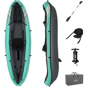 Bestway Hydro Force Inflatable Kayak Set | Includes Seat, Paddle, Hand Pump, Storage Carry Bag | Great for Adults, Kids and Families
