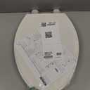 KOHLER K24495-A-96 Border ReadyLatch Quiet-Close Elongated Toilet Seat, Soft Close Toilet Seat, New Home Essentials, Biscuit