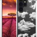 Compatible with Samsung Galaxy S23 Ultra Case Cute Clear for Women Girls, Designer Transparent Phone Cover Design