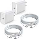 iPhone 17 16 Charger Fast Charging,Apple iPhone USB C Fast Charger Block,2Pack 6FT Type C USB C to C Woven Cable Cord for iPhone 17/17 Pro Max/17 Pro/Air/16 Pro Max/16 Pro/15 Pro Max,iPad Pro/Air/Mini