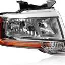 Chrome Headlights Compatible with 2015-2017 Ford Expedition XL,XLT