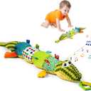 Jollybaby Baby Toys, Tummy Time Baby Toys with Rattles, Crinkle, Newborn Baby Musical Toys for Infant 0 3 6 9 12 Months Boys & Girls-Alligator