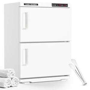 32L Hot Towel Warmer Cabinet, Towel Warmer for Spa Salon, Professional Large Capacity Towel Double Cabinet for Bathroom, Esthetician (pure white, 32L)