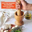 2 x IMUSA USA Bamboo Mortar and Pestle, Small, Natural