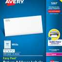 Avery Printable Return Address Labels with Sure Feed, 0.5" x 1.75", White, 2,000 Blank Mailing Labels (05267)