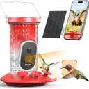 Smart Hummingbird Feeder Camera with AI Identification, 2.5K HD & Color Night Vision, Solar Powered Outdoor, IP66 Weatherproof – Garden Decor & Premium Gift for Mom