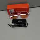 livho Trendy Polarized Square Aviator Sunglasses Women Men Square Eyewear Frame, Retro Sun Glasses for Women Men 2025 Shades (Clear Purple/Purple Gradient Brown)