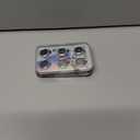 2 x AGVEE 3+3 6 Pack for iPhone 15 6.1" / 15 Plus 6.7" Camera Lens Cover Protector, Metal Ring 9H Tempered HD Glass Camera Cover Protector Film, Silver