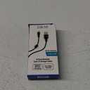 6 Foot Braided Nylon Micro Black Chrome USB Charge/Sync Cable