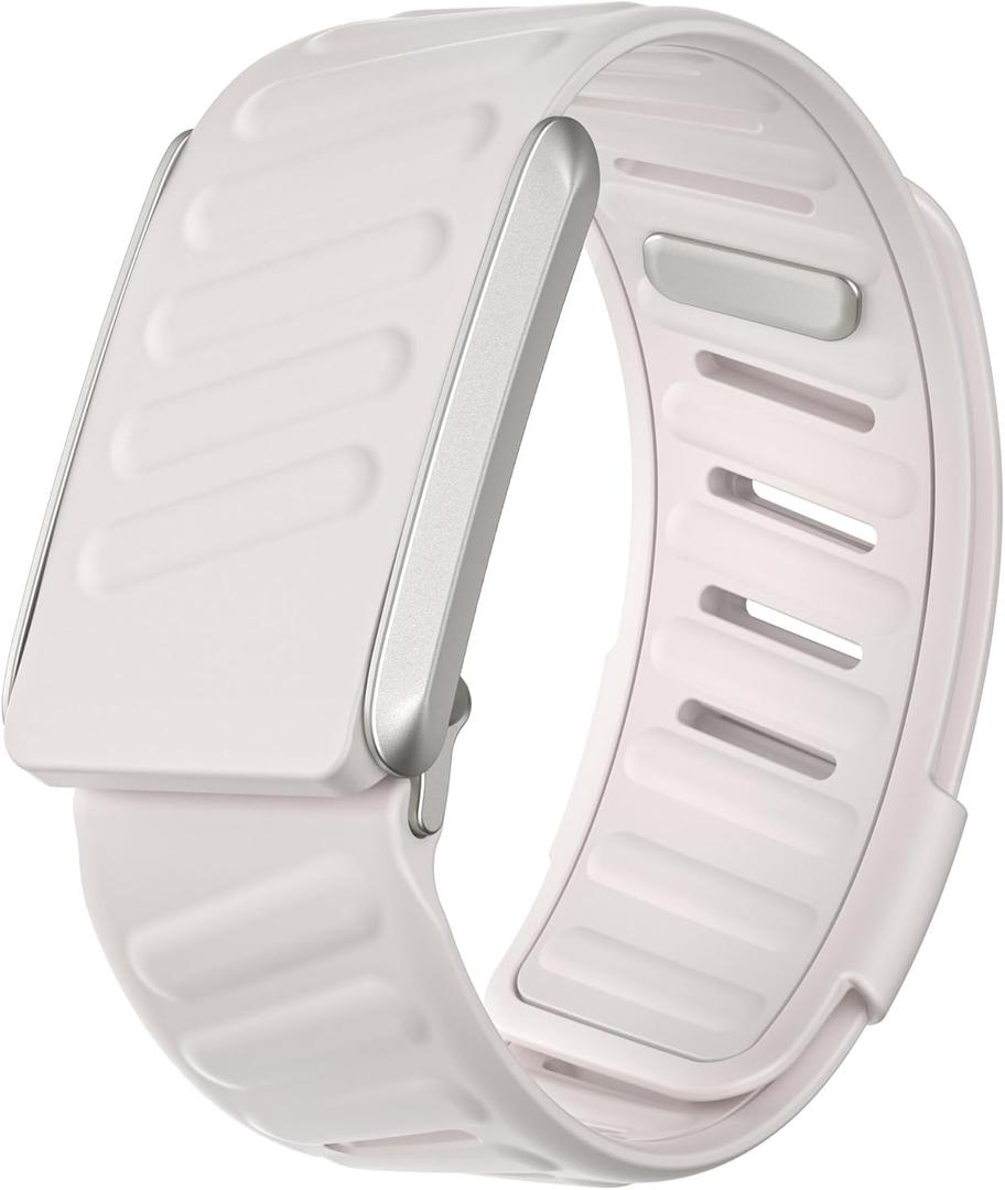 Surundo Silicone Sport Band Compatible with Whoop 4.0 Band Strap Men Women, Soft Breathable Sport Adjustable Waterproof Replacement Wristbands Straps for Whoop 4.0 Bands (Starlight)