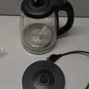 OVENTE Electric Kettle, 1.5L Borosilicate Glass Countertop Water Heater and Boiler for Coffee or Tea, BPA-Free, Auto Shut-Off, Boil-Dry Protection, Removable and Washable Spout Filter, Black KG83B