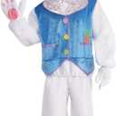 Amscan White Easter Bunny Costume - Includes: Headpiece, Shirt, Pants, 2 Shoe Covers & 2 Gloves (1 Set) | Perfect For Festive Celebrations & Memorable Photo Ops