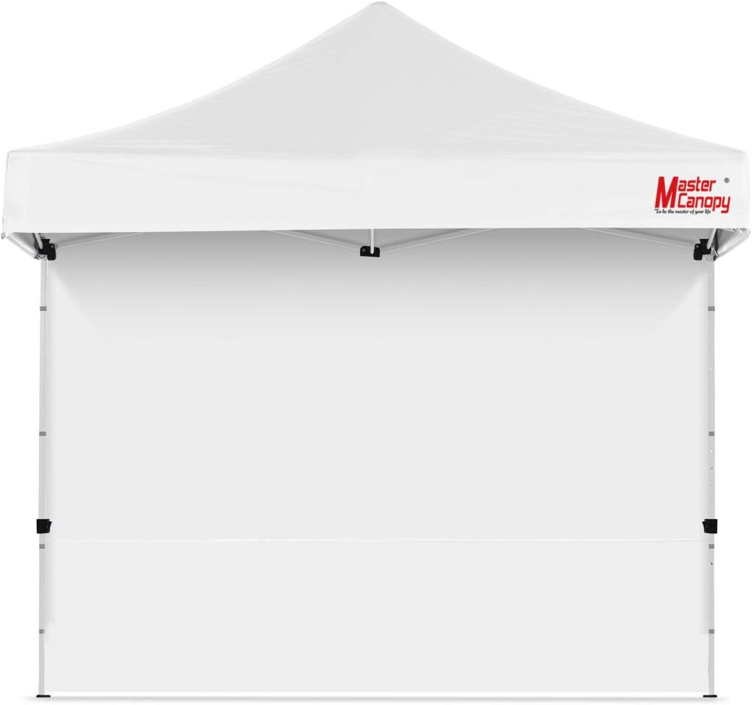 MASTERCANOPY 8x8ft Canopy SunWall Instant Canopy SideWall for Pop Up Canopy Tent Gazebos, UV Protection Sidewall Only, Spliceable (1 Pack, White)