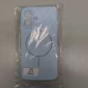 Oakxco for iPhone 16 Case Silicone Mag Safe, Magnetic Slim Thin Phone Case Compatible with Magsafe, Women Girls Cute Girly Aesthetic Soft Rubber Gel Safecase with Camera Cover, Light Blue