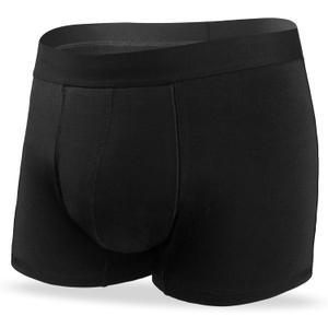 Mens Incontinence Underwear Washable Leak Proof Boxer Briefs Absorbency 2.3 oz Prostate Bladder Control 1 Pack (Black, 3XL)